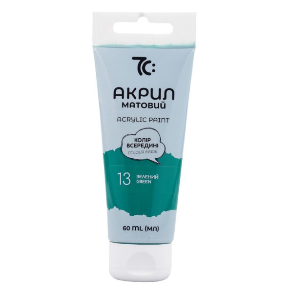 ACRYLIC for decoration "7C:" /7C50113/ Green, matte, 60ml in a tube (1/4)