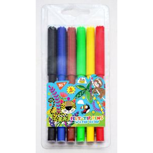 Felt-tip pens 6 pcs. "YES" /650383/ Jumbo Rachel Zoo (1/24/288)