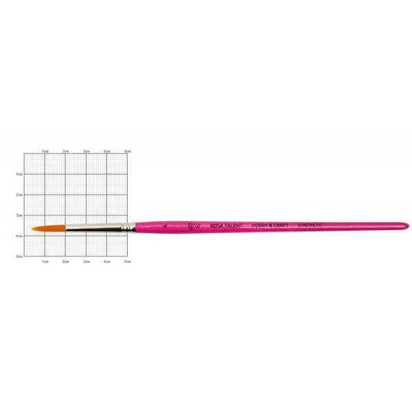 Round synthetic brush for decoration "ROSA TALENT" HOBBY & CRAFT, 4, k.r. (1/12)