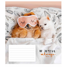 Тетрадь уч. "Школярик" 12л.# /3263K/ "Be joyful always" ВД-лак (нейт) (30/300)