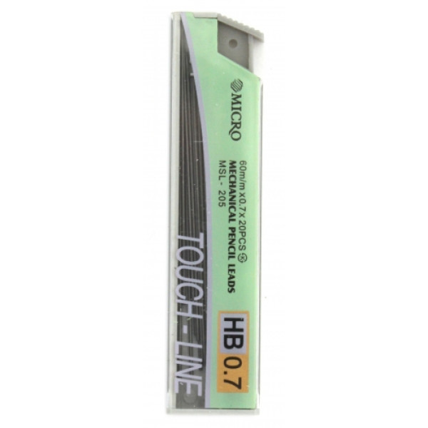 Stylus for mechanical pencil "Micro" /205-НВ-07/ 0.7 mm, 20 pcs in a pencil case (12/120)