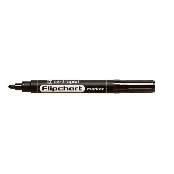 Marker "Centropen" 8550 Flipchart round black.  (10)
