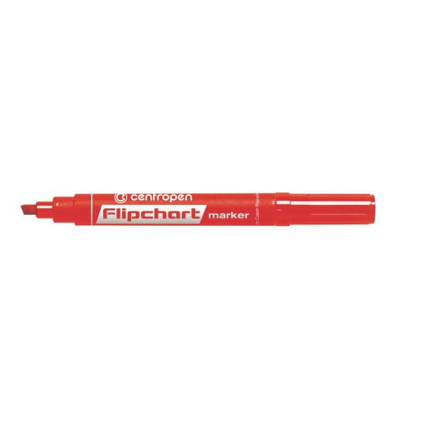 Marker "Centropen" 8560 Flipchart beveled. red  (10)
