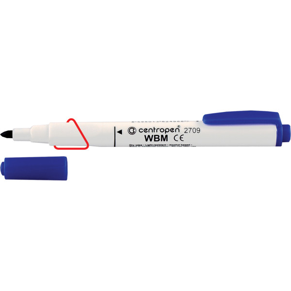 Dry-erase marker "Centropen" /2709/03/ for blackboard, blue (10)