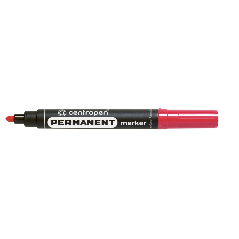Маркер перманент centropen кругл/жало 2.5мм красный (8595013616918)