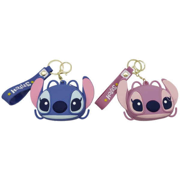 Silicone wallet /2301-17-ST/ with a whip "Stitch-head" 8*7cm (1/12)