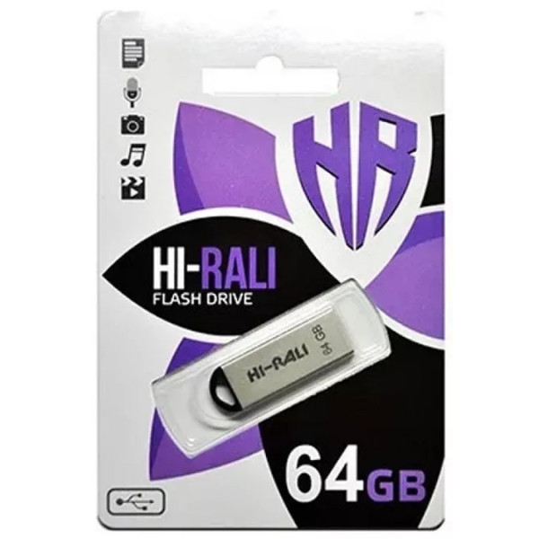 Flash memory "Hi-Rali" 64GB Fit series silver