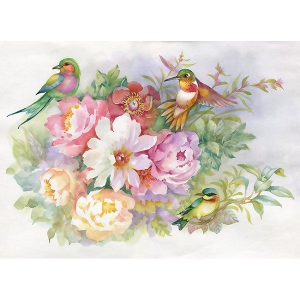Diamond mosaic "Go to art" /189771/ "Hummingbird" 21*25 cm on 5D cardboard