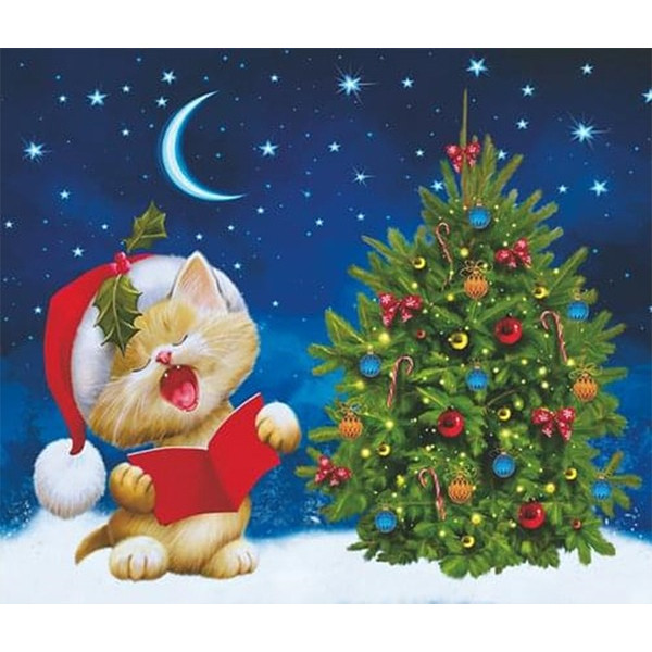Diamond mosaic "Go to art" /189351/ "Christmas song" 21*25cm on cardboard 5D