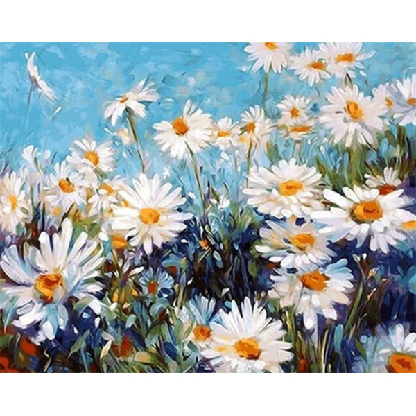 Diamond mosaic "Go to art" /178880/ "Daisies" 40*50 cm