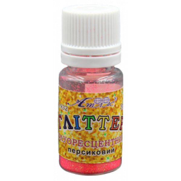 Glitter "Atlas" /AS-2032, A-932/ FLUOR. Peach 5 g, in a layer. jars (1/6)