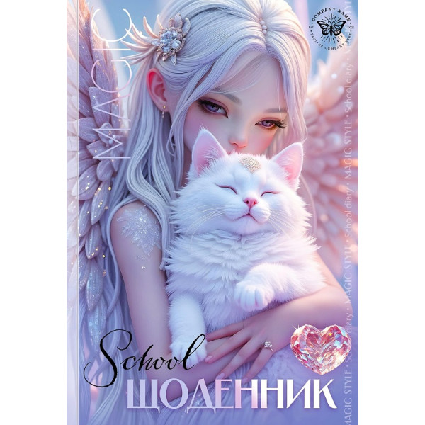 Щоденник шкільний 165*240/40арк. 2025 "Mandarin" /25055/ 7БЦ, тв.обкл., мат.лам., глітер, 55г/м2 (1/10)
