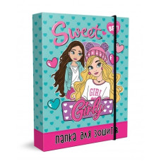 Папка для зошитів 2026 "Рюкзачок" /ПЗ-1/ №2, В5 "Sweet girly" на гумці (1/10)