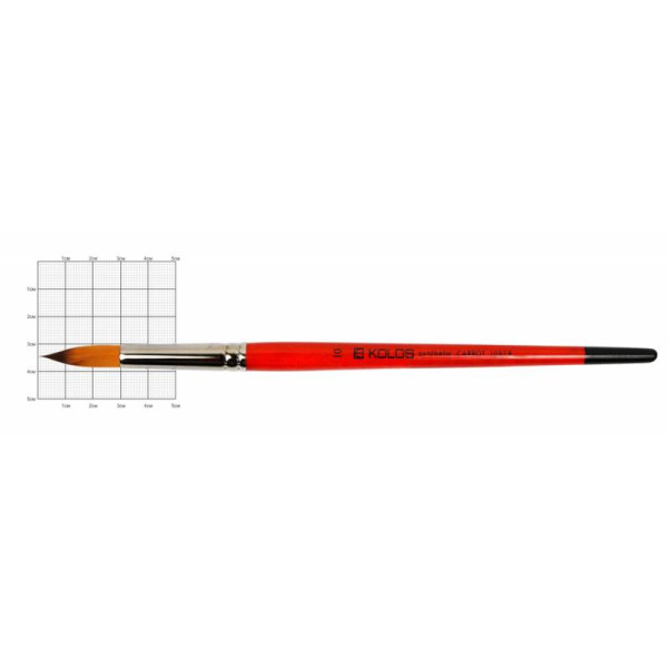 Round synthetic brush "KOLOS" Carrot /1097R/ No. 10, k.r. (1/12)