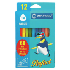 Фломастери "Centropen" 12 кол. /Cen-2510/12/ 60 днів не висихають (10/170)