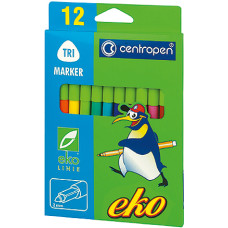 Фломастери "Centropen" 12 кол. /Cen-2560/12/ "Eko" (10)