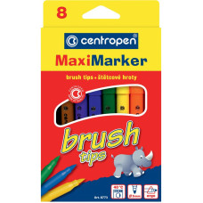 Фломастер-пензлик "Centropen" 8 кол. /Cen-8773/8/ Brush (10)
