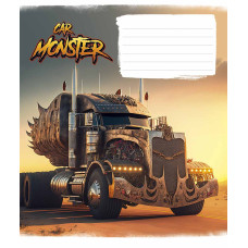 Тетрадь уч. "Школярик" 12л.# /3243K/ "Monster cars" ВД-лак (мальчик) (30/300)