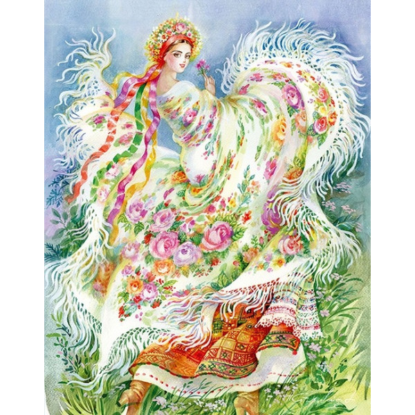 Diamond mosaic "Go to art" /189567/ "Ukrainochka" 21*25 cm on 5D cardboard