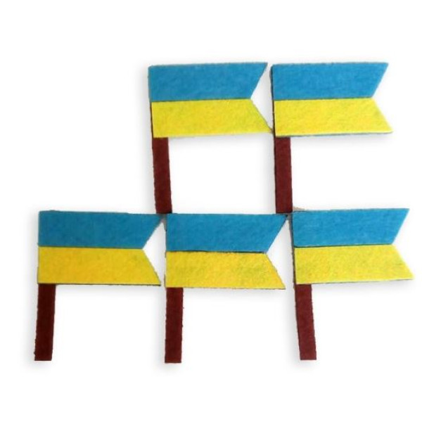 Blank "Diamond handles" /120525/ "Flag" 5 cm, 30 pcs in a pack.