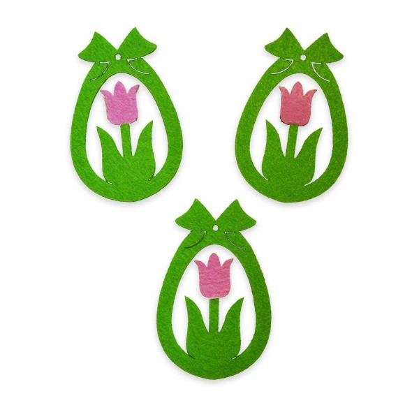 Blank "Diamond handles" /120389/ "Egg "Tulip" 10.5 cm, 20 pcs. in a pack, pink