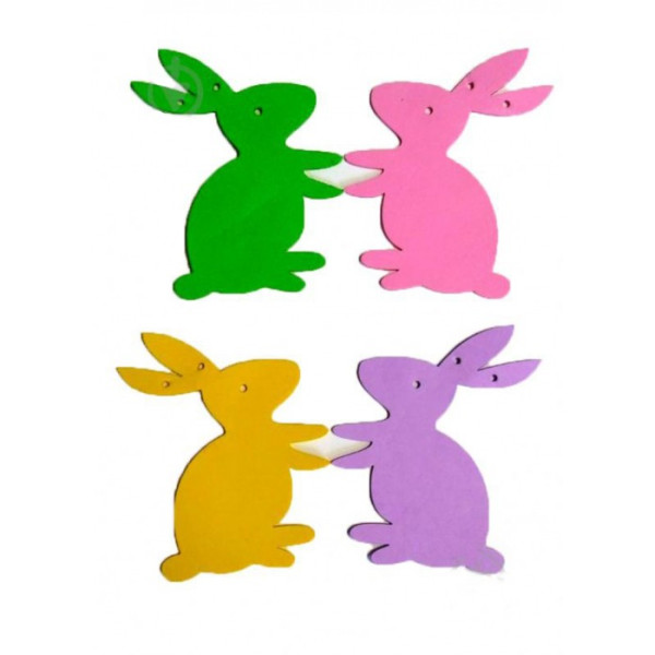 Blank "Diamond handles" /123038/ "Rabbit with ribbon" 11 cm, 20 pcs. in a package