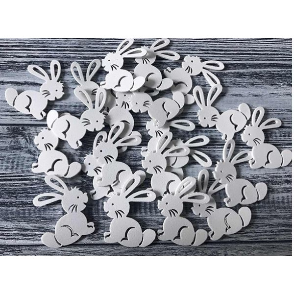 Blank "Diamond handles" /123017/ "Rabbit" 5 cm, 30 pcs in a pack, milky