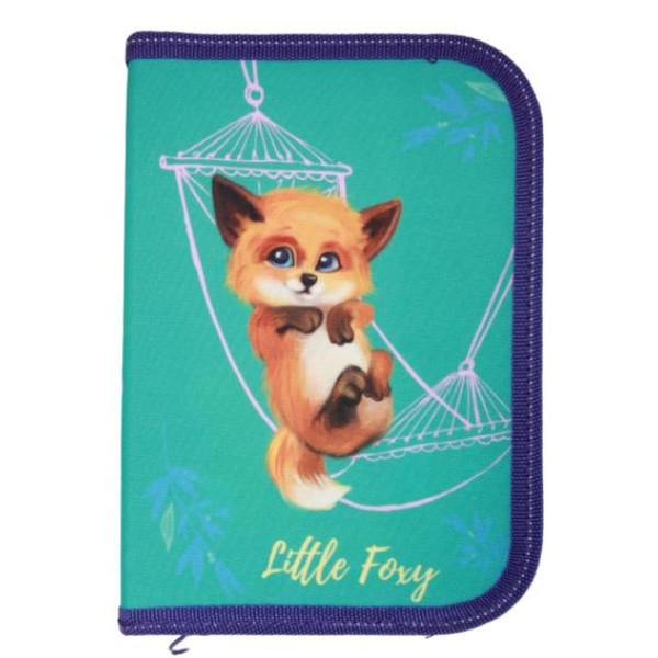Pencil case "CLASS" /23013C/ 1 compartment, EMPTY, "Little Foxy", 210/70D PL (1/12/72)