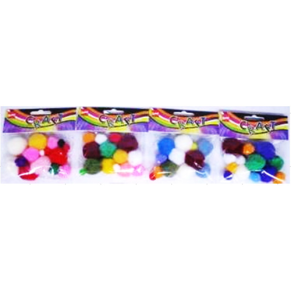 Pompoms /272-6/ multicolored (1/12)