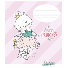 Тетрадь уч. "Star" 12л. == /3491L/ "Happy princess" глитер (девочка) (30/360)