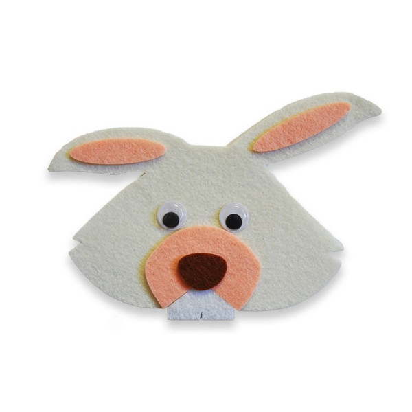 Felt mask "Diamond handles" /230065/ "Hare" 17x11 cm