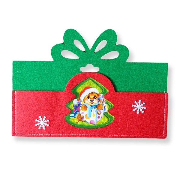 Gift envelope "Diamond pens" /230072/ "Christmas tree", 17*24 cm, felt
