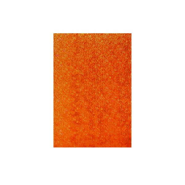 Flexica (foamiran) "WB" /7643/ 20*30 cm, ORANGE laser. 1.5 mm (10 sheets/pack) (1/20)