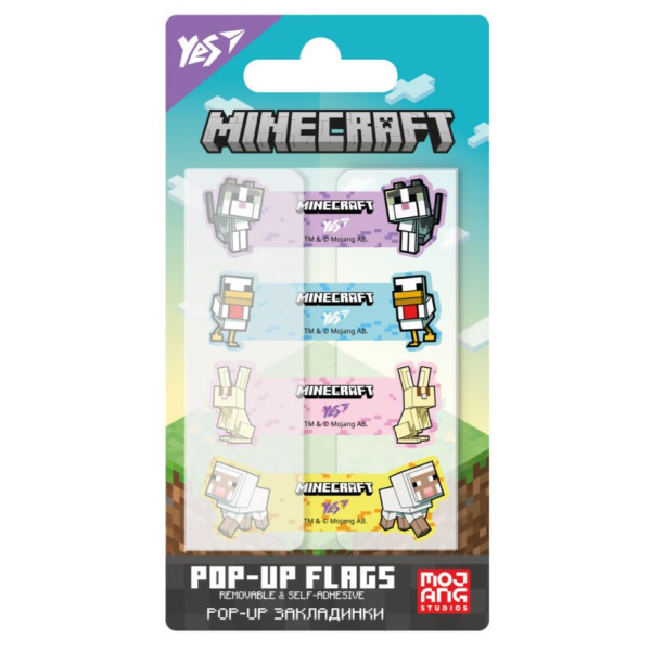 Індекс регістри Pop-up "YES" /170442/ "Minecraft.Spring", пластик, 80 шт (1/24/288)