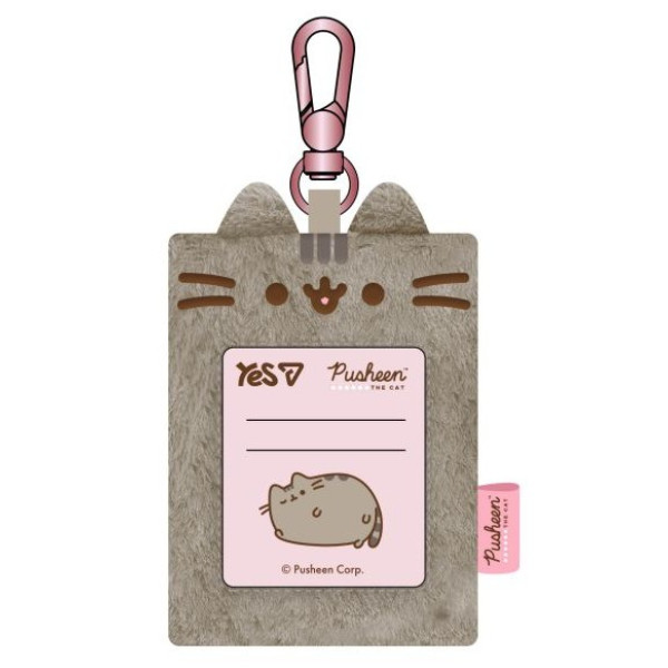 "YES" badge /708760/ without ribbon vertical, fur Pusheen Toy 9*12cm (1/250)