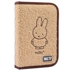 Пенал жесткий "YES" /533750/ с 1 клапаном и прозрачным карманом HP-04-N Miffy Bunny 14*21*4см (1/48)