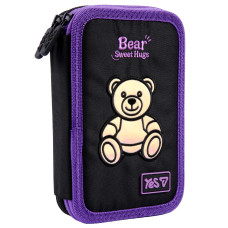 Пенал жесткий "YES" /533710/ 2 отдел. HP-01 Bear Sweet Hugs 13*21*4см (1/48)