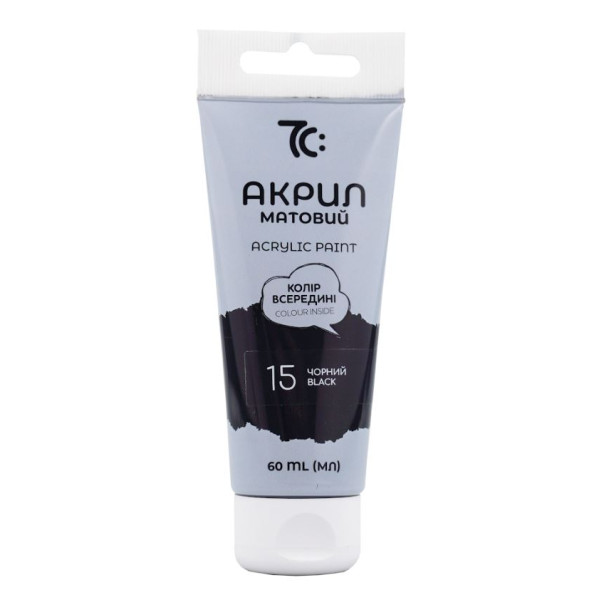 ACRYLIC for decoration "7C:" /7C50115/ Black, matte, 60ml in a tube (1/4)