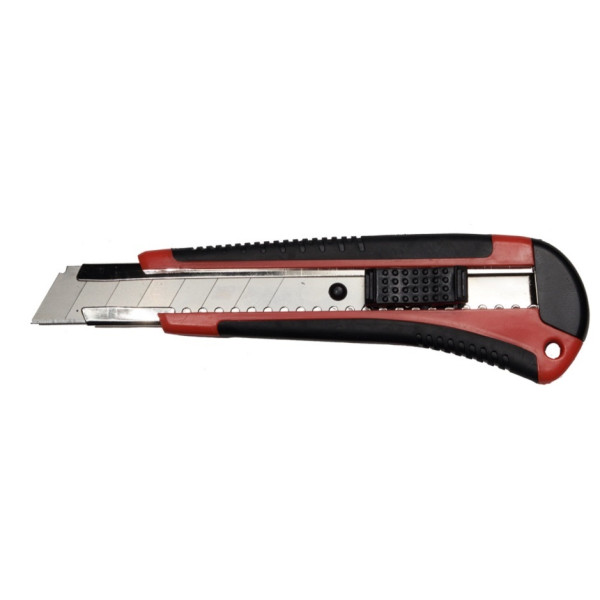 Stencil knife "4OFFICE" /4-348/ 18mm, self-fixing, metal/eg, rubberized. (24)