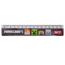 Линейка 15см "YES" /370691/ "Minecraft" (1/20/1000)