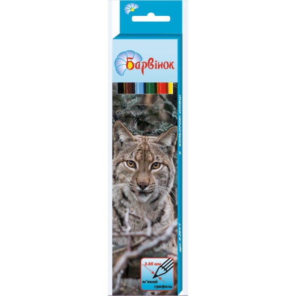 Colored pencils "Pervinok" 6 pcs. /5-201/1/ "Fauna" (1/24/480)