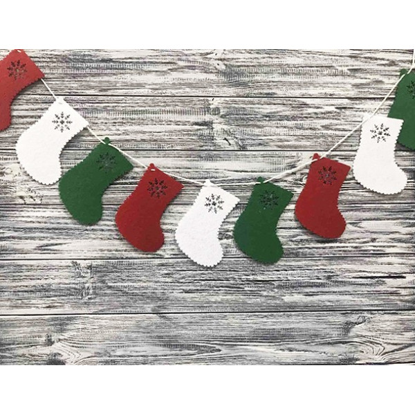 String garland "Diamond Handles" /120590/ "Boot", 2 m, felt
