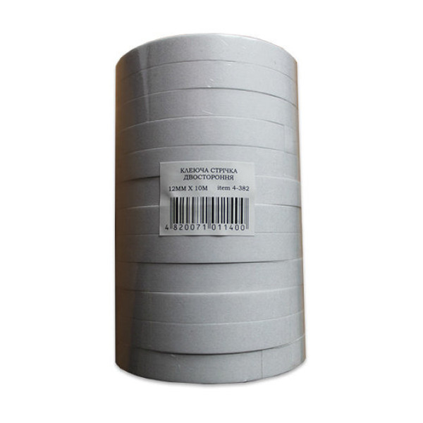 Double-sided tape 12*10m "4OFFICE" /4-382/ (12/144)