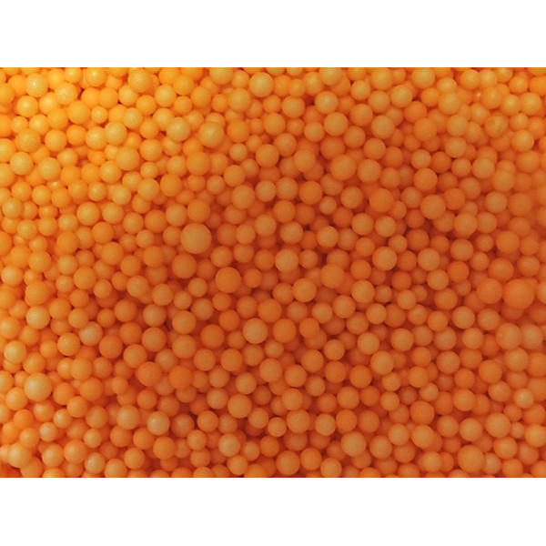 Foam plastic blank "Diamond pens" /220041/ "Snowball", orange, 3-4 mm, 50 grams in a pack.