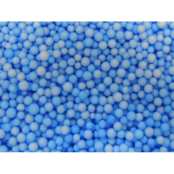 Styrofoam blank "Diamond handles" /220044/ "Snowball", blue, 3-4 mm, 50 grams in a pack.
