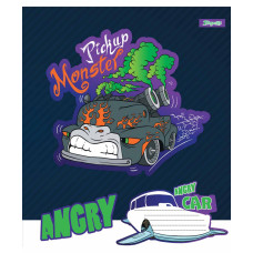 Тетрадь уч. "1В" 12л.== /766279/ "Angry car" (25/500)
