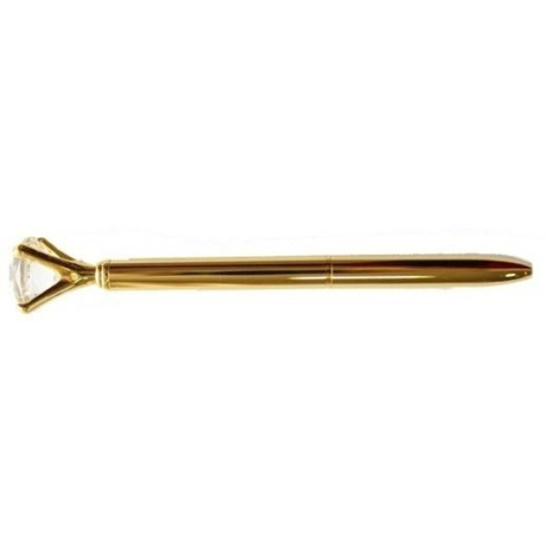 Ballpoint pen /B-503-3/ "Big stone-gold" in a plastic box (1/25)
