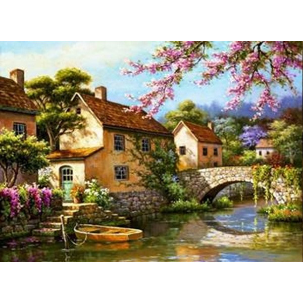 Diamond mosaic "Go to art" /178730/ "Country style" 40*50 cm