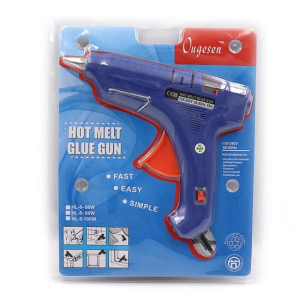 Hot melt glue gun "JO" /IMG4818/4814"Hot melt" with Euro plug 1.1cm 60W (1/12/48)