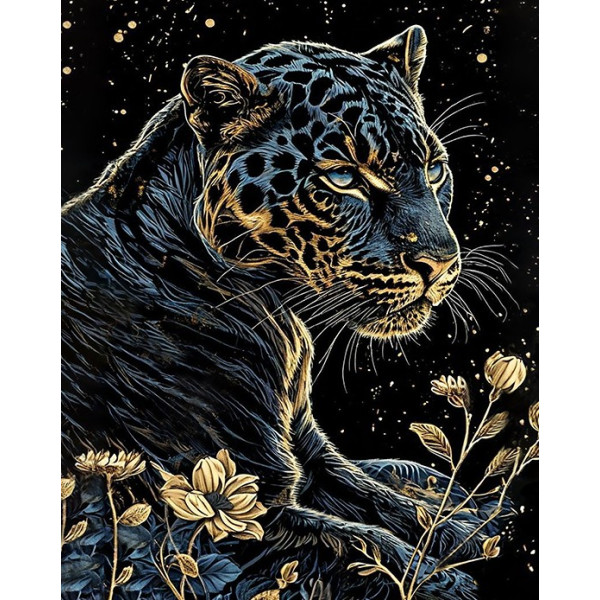 Diamond mosaic "Go to art" /177423/ "Golden grace" 40*50 cm